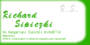 richard sipiczki business card